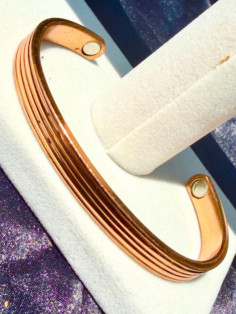 Classic Pure Copper Magnetic Therapy Cuff Bracelet – Unisex Adjustable Bangle